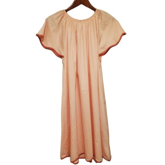 Lake Scalloped House Dress Size Large Pink - Picture 2 of 10